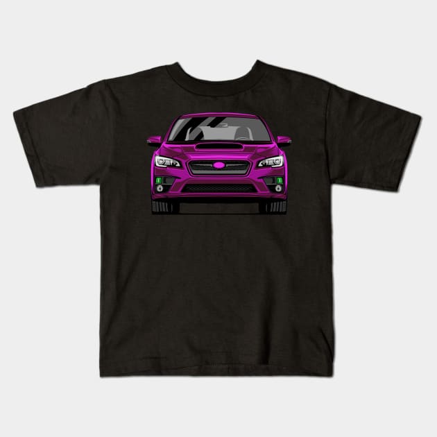 WRX sti jdm illustration vector art Kids T-Shirt by ASAKDESIGNS